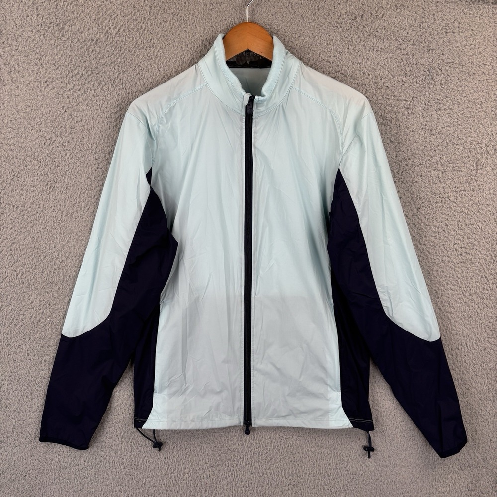 Greyson Trailwolf Lightweight Windproof Golf Jacket Mens Medium‎ Light Blue Navy